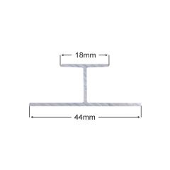 Aluminium 1/2 inch /25mm Continual Run Front