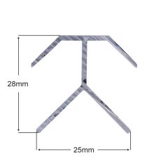 Aluminium 1/2 inch External Corner Front