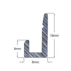 Aluminium 1/8 inch End Stop Front