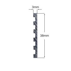 Aluminium Stair Nosing No 05 Front