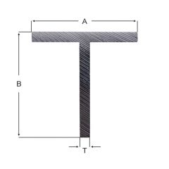 Aluminium Tee Section Front