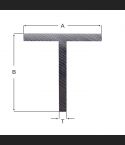 Aluminium Tee Section Front